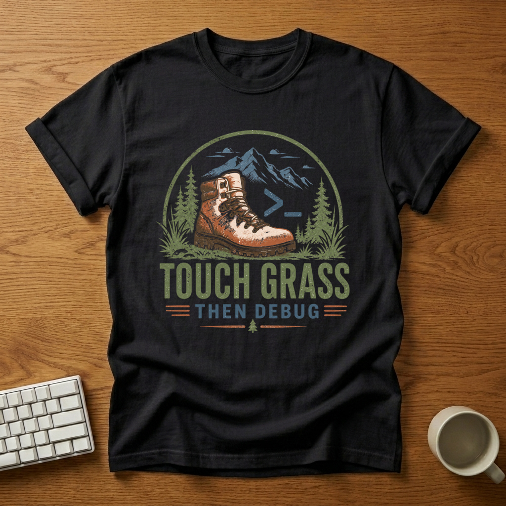 [needlepod-mockup:mck_01KZRNFZQ30XZGKX84PE8PN1SQ] Touch Grass Then Debug