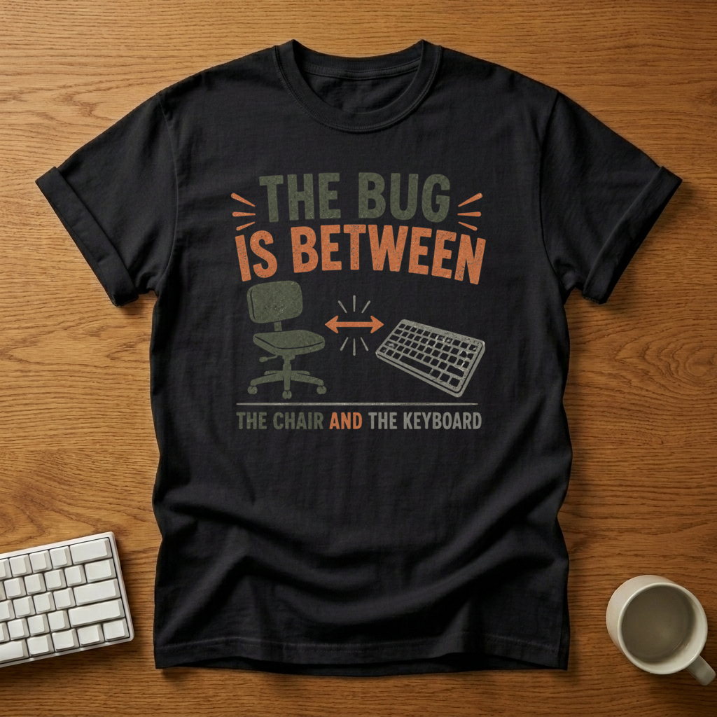 [needlepod-mockup:mck_01M002S1FH6Z0K07BSZHJHM6T2] PEBKAC: The Bug Between Chair and Keyboard
