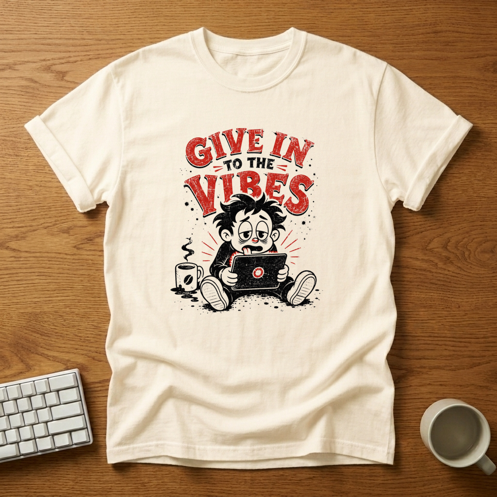 [needlepod-mockup:mck_01M01JNB2TNGDAQRB2C55RH7HK] Give In To The Vibes T-Shirt