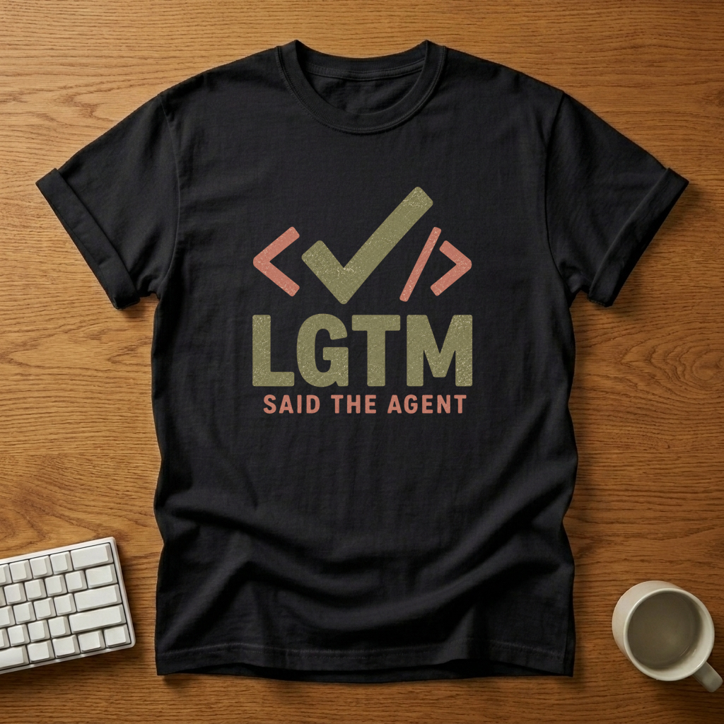 [needlepod-mockup:mck_01M04K03AK12YAYY5H13X1NSW4] LGTM Said The Agent T-Shirt