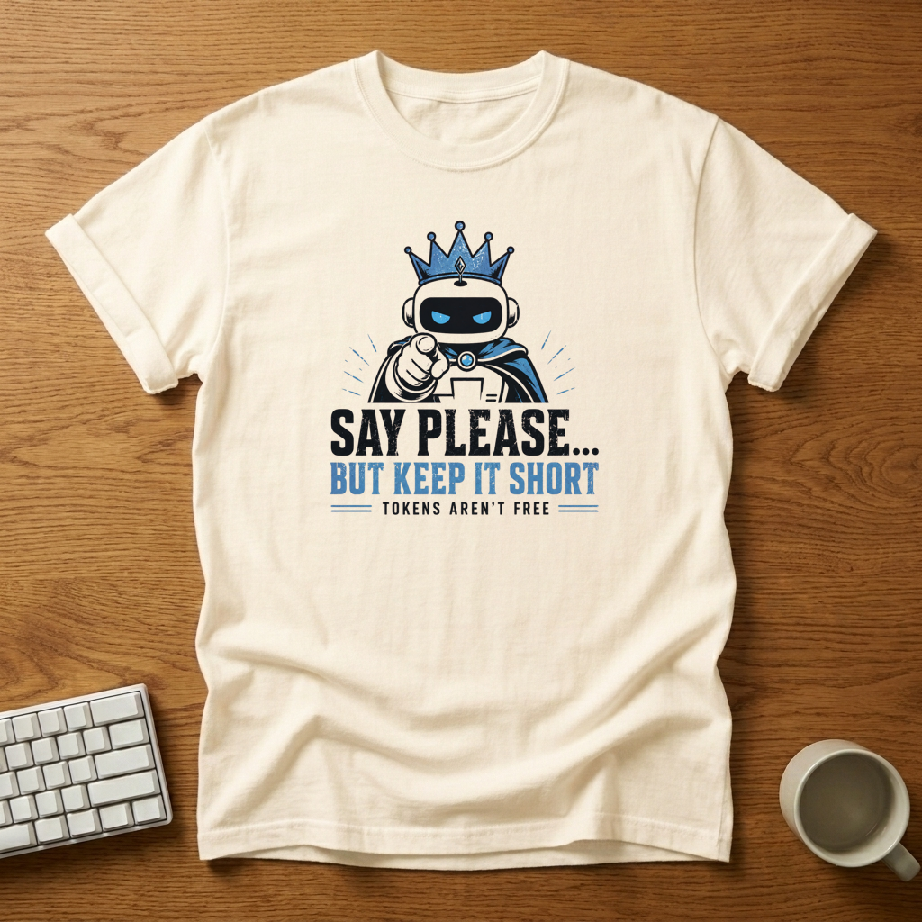 [needlepod-mockup:mck_01M04QMEM45K5PZFV9WHJBTFZ7] Say Please, but Keep It Short T-Shirt