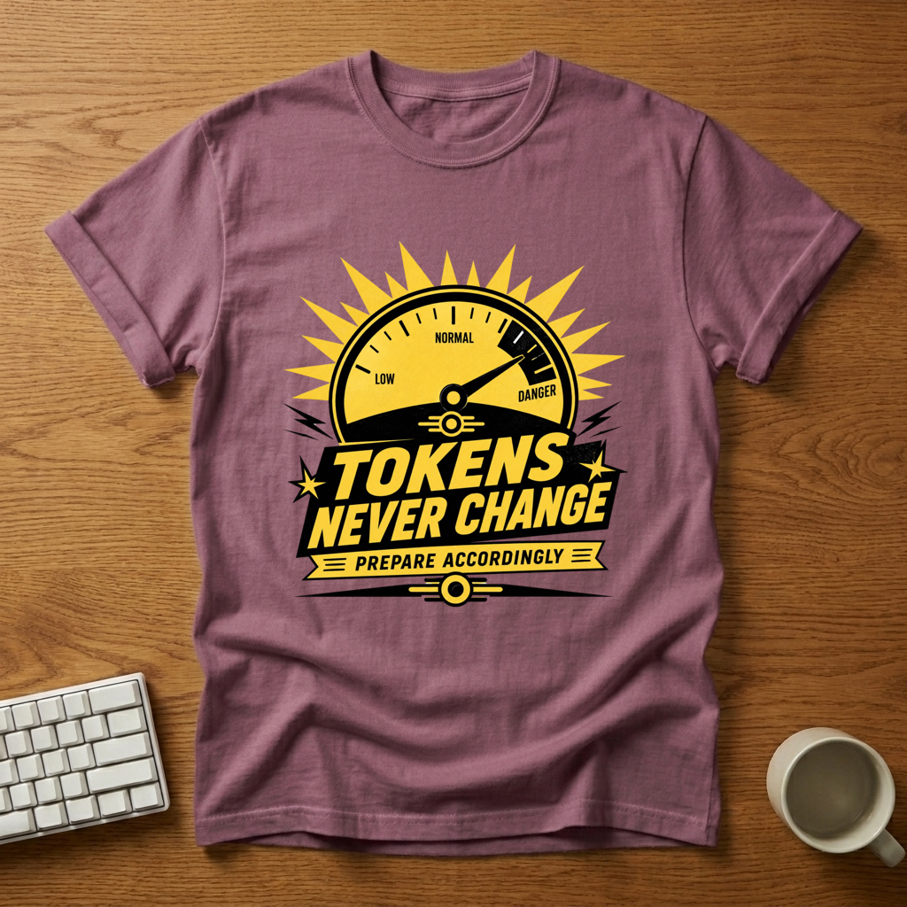 [needlepod-mockup:mck_01M08C7CKW5XSN47GT64V0X1MT] Tokens Never Change Gauge T-Shirt