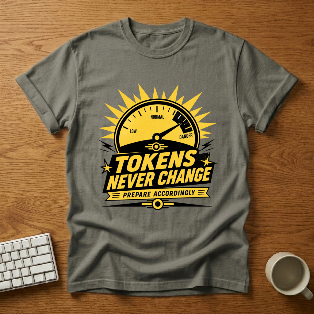 [needlepod-mockup:mck_01M08C7CKWEMF158ZW6A4XQAWN] Tokens Never Change Gauge T-Shirt