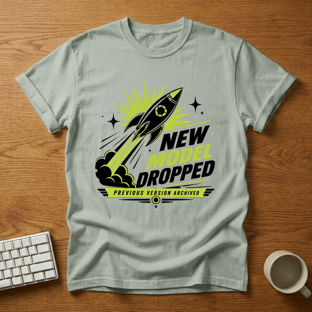 [needlepod-mockup:mck_01M08C7DWW1WZA6BBE09TCBYW5] New Model Rocket Launch T-Shirt
