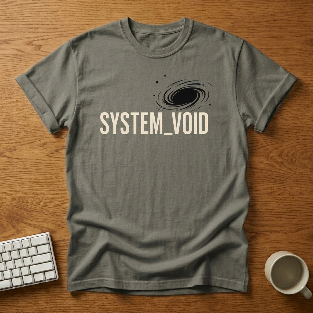 [needlepod-mockup:mck_01M2WK93B6DSA41VTZ91AQCJ1P] System Void Black Hole Graphic T-Shirt