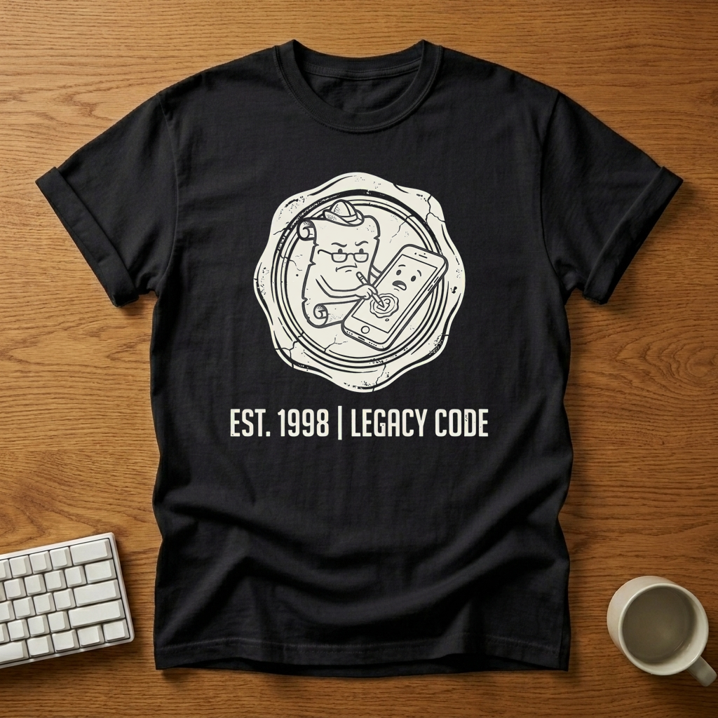 [needlepod-mockup:mck_01M3D8JXYSEJZN1J4MCZ5PCM96] Legacy Code Wax Seal T-Shirt