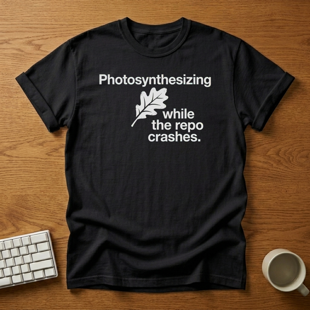 [needlepod-mockup:mck_01M3ET6MMCC6AB56FG4EJ1CKSC] Photosynthesizing Repo Crash T-Shirt
