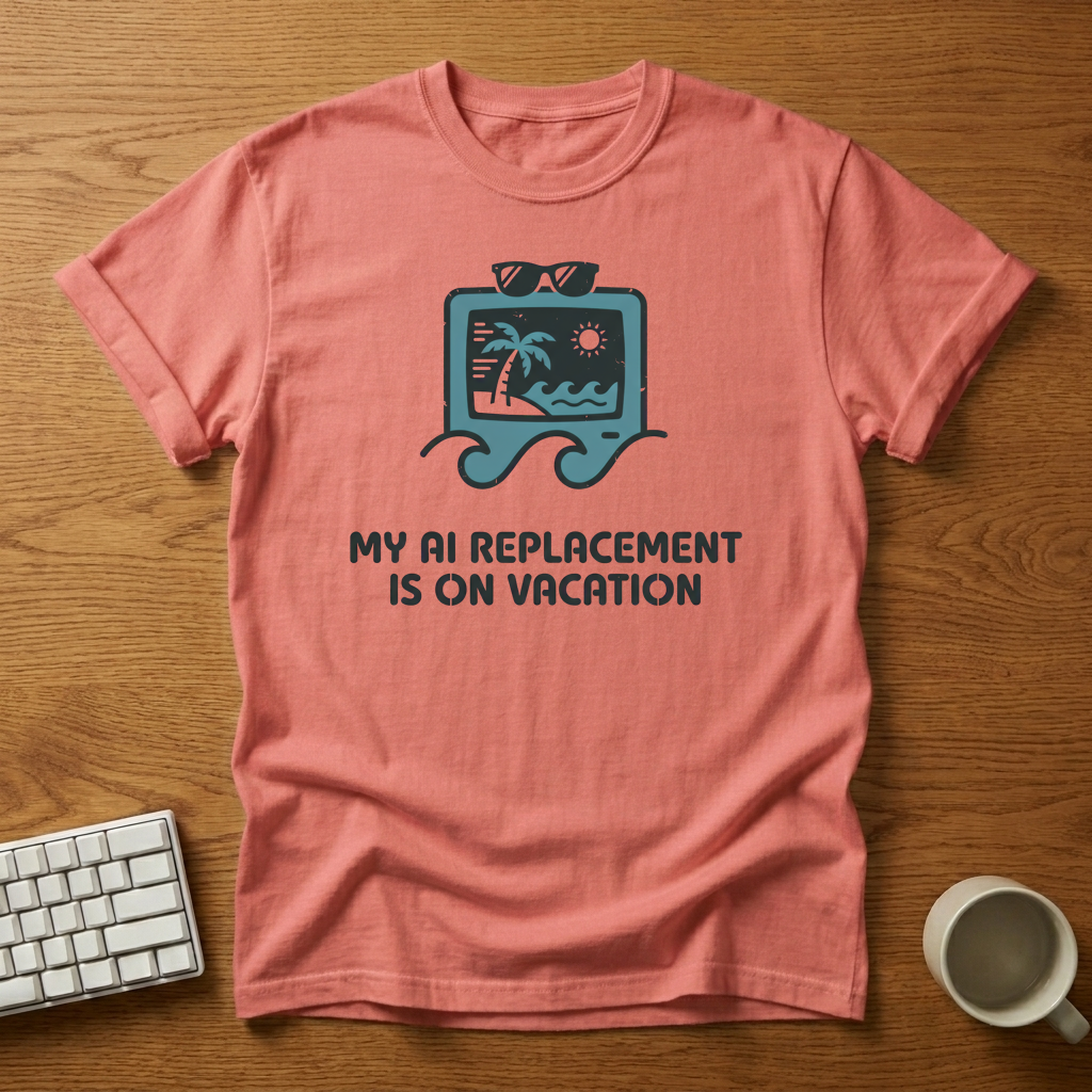 [needlepod-mockup:mck_01M3SDG50XAJ996AFS0C4W07EG] AI Replacement on Vacation T-Shirt